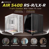 CORSAIR AIR 5400 (RS-R / LX-R) ARGB Triple Chamber Mid-Tower PC Case [ BLACK / WHITE ]