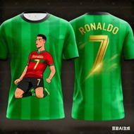 NEW 3D printed soccer jerseys for men and women, breathable short sleeved soccer jerseys, size 7 Ron