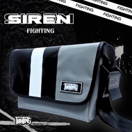 FIGHTING SIREN กระเป๋าผ้าใบ Handmade แม่เหล็ก 12 ”