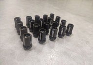 🛞🔩M12 (1.5) Rays 盒裝輕螺絲 Dura Nuts type straight black