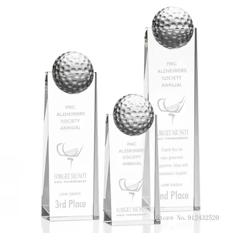 Customized Earth, Golf Crystal Trophy, Group Medal Award One Hole Awards Commemorative Cup, Craft So