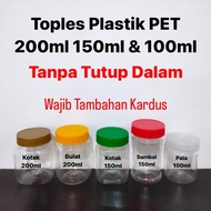 Plastic Jar Without Inner Lid 200ml 150ml 100ml Food Container Airtight Container