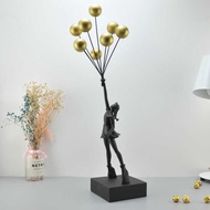 Jianzhi Home Banksy Banksy Sculpture Banksy Girl Ornaments Crafts Home Decorations