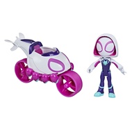 Marvel Spidey & His Amazing Friends Ghost-Spider Action Figure & Copter-Cycle Vehicle, for Kids Ages