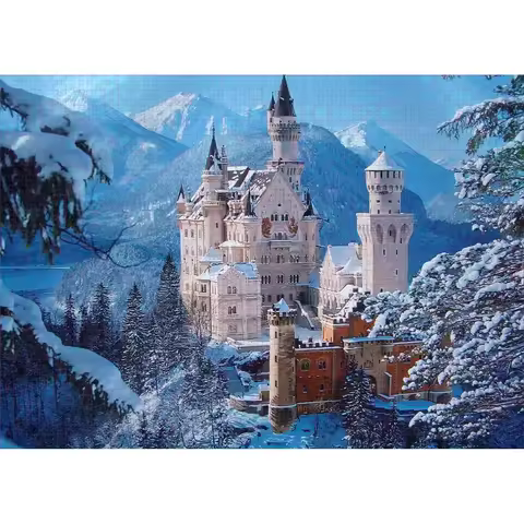 500-2000 pcs Schwanstein Castle Jigsaw Puzzle Home Decor Adults Puzzle Games Family Fun Floor Puzzle