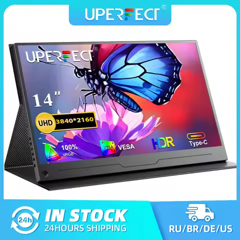 UPERFECT 14" 4K Portable Monitor 3840 * 2160 1500:1 USB C HDMI External Second Computer Display Scre