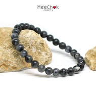 หินแบล็คลาบราดอไลท์ หินลาวิไคต์ Black Labradorite Larvikite 6 มิล กำไลหิน หินแห่งเวทมนต์ หินมงคล หินสี หินนำโชค กำไลหินมงคล กำไลข้อมือ By.Meechok