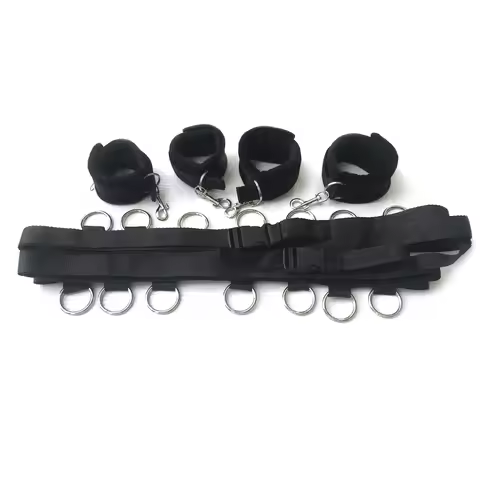 BDSM Bondage Handcuffs Sets SM Slave Bed Restraint Adult Erotic Game Sexytoys for Couples Best Bed F