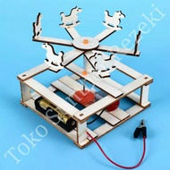 DIY Wooden Carousel Merry Go Round science Experiment Wood Puzzle Toy