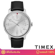 Timex TW2R85300 นาฬิกาข้อมือผู้ชาย สายหนัง สีดำ