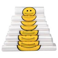 Takeaway Supermarket Portable Disposable Bag Food Bag Convenient Shopping Bag Transparent Smiley Fac