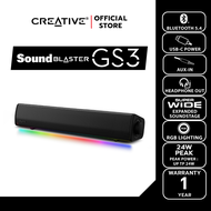 CREATIVE SPEAKER Sound Blaster GS3  ลำโพงเกมมิ่งซาวด์บาร์พร้อมไฟ RGB พลังเสียง SuperWide™ technology