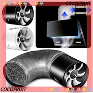 COCOFRUIT Mute Exhaust Fan, Super Suction Air Ventilation Exhaust Fan, Powerful 4'' 6'' Pipe Toilet Black White Ceiling Booster Household Kitchen