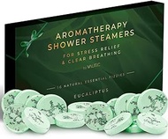 Valitic Aromatherapy Shower Steamers -16 Natural Essential Fizzies Infused with Natural Eucalyptus Essential Oil - Gifts for Women for Stress Relief and Clear Breathing - 16P