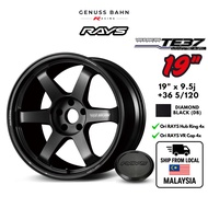 RAYS TE37 Ultra M-Spec Diamond Black (19" × 9.5 + 36 5H/120) | + Rays Hub Ring + Rim Cap FL5 Type R