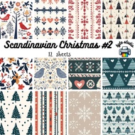 12 Sheets 8x8 Scandinavian Christmas 2 | byte studio | Premium Paper Craft Junk Journal Stationery