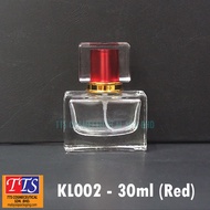30ml Red Cap Glass Spray Perfume Bottle / Botol Minyak Wangi / Botol Kaca - KL002-30ml