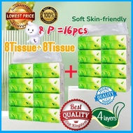 Cup Kigndom TETO Tissue 8pcs 300P 4ply Interfolded Facial Tissue Super Strong