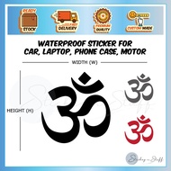 Om Ohm Symbol Sticker Yoga Meditation Sanskrit OM Energy Mirror Bike Stiker Pantulan Waterproof Car 