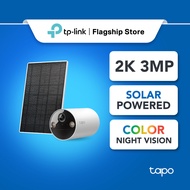 TP-Link 2K/3MP Wire Free Solar Panel Powered CCTV Battery Camera Color Night Vision IP65 Tapo C410 K