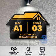 Aesthetic Acrylic House Numbers Custom Stick-Onbebass | Acrylic House Address Number Plate C17