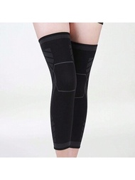 1入組壓縮膝蓋套，透氣延伸式膝蓋支架，適用於自行車舞蹈健身裝備，長筒護膝