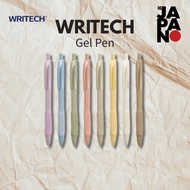 WRITECH Fine Gel Pen Morandi Barrel Soft Grip 0.5mm Retractable Black Ink No Smudge for Journaling S