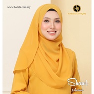 Shawl Chiffon Eksklusif Mustard by Habibi Boutique