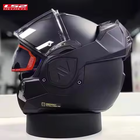 New LS2 FF906 Advant Flip Up Modular Motorcycle Helmet Double Visors Full Face Helmet Cascos Para Mo