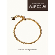 Bracelet - Sleek Rope Chain - Aurious Gold 916