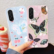 YBD Phone Case For Samsung Galaxy A17 A56 A36 A26 A55 A35 A25 A54 A34 5G 4G Color Blocking Butterfly