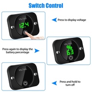 Linkstyle Voltmeter 12V 24V, Digital Display Voltage Gauge 12V, Waterproof Volt Meter Gauge, Battery