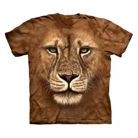 2024 Lion T-shirt For Men Animals Print Short Sleeve Tops 3D Casual Street Men's Tee Shirts Oversize