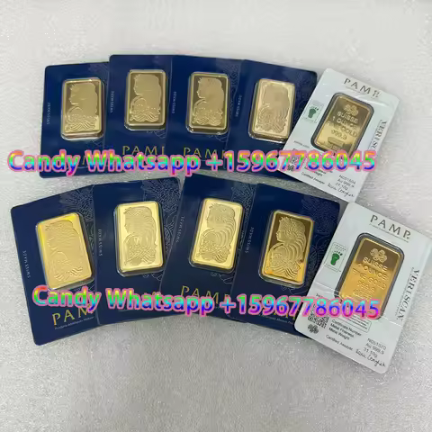 Pamp 1oz/2.5g/5g/10g/20g/50g/100g swan Copper Swiss Bar 24k Gold Plated Bullion Ingot Non-magnetic U