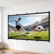 Lidu11 16 9 D Rings Movie Projection Screen Easy To Clean Polyester For Various Setting