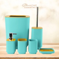 Star Home Essentials - Bathroom Toiletries with Square Dustbin Set 6 in 1