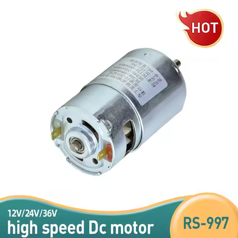 DRS997 DC motor violent 12-24V high-speed 36V motor 6000-12000rpm silent dual bearing lathe Buddha b