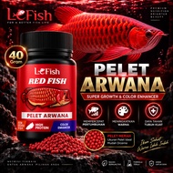 LeFish Red Fish Pellets Arowana Astaxanthin High Protein Color Enhancer Arowana Food Super Red Growt