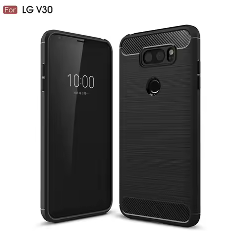Shockproof Case for LG V30 Silicone Brushed Cases Soft Phone Cover for LG V30 LGV30 Carbon Fiber Cas