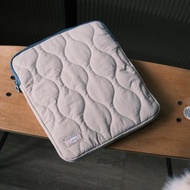 燕麥色Puffy感 麻花夾棉11吋IPAD平板電腦袋