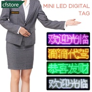 CFSTORE Mini LED Digital Bluetooth APP Programmable Rechargeable Scrolling Name Message Tag Sign I5R