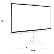 Màn chiếu cơ động 3 chân có thể gấp gọn di chuyển tổng kích thước 1.8m màng chiếu có chân