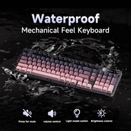 Furycube IP98 Membrane Keyboard Wired RGB Light Waterproof Transparent Charact Offic Gaming Keyboard