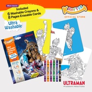 KRAFTEE ULTRAMAN BLAZAR & KAIJU with 6ct Washable Crayons (Mini Pack) - 810018