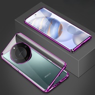 For HONOR X9c Smart X9c X9C Smart HonorX9c Smart 5G 2025 Double Sided Glass Flip Phone Case Metal Bu