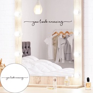 Bathroom Mirror Decal Elegant Mirror Decal Mirror Sticker for Home and Bathroom Decoration Elegant W