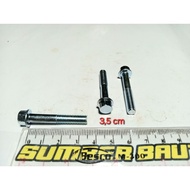 MESIN White Flange Bolt M6 田 35 (3.5cm) Key 8 Engine Block/ FO/ Flange/ Bolt