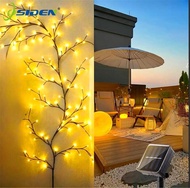 96 LED Solar Willow Vine Light - String Fairy กันน้ำกลางแจ้งสำหรับการตกแต่งในสวน