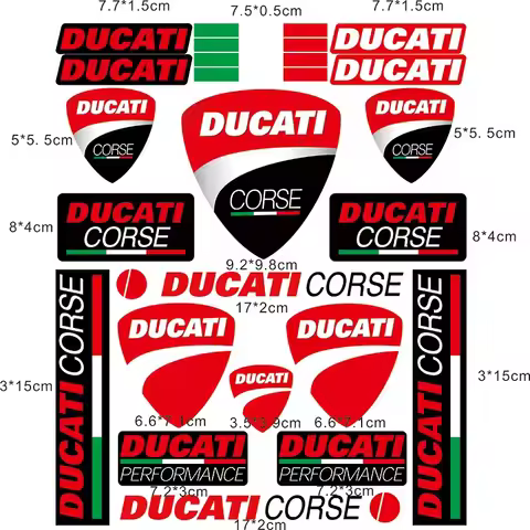 Motorcycle DUCATI stickers logo Bike Helmet decal For DUCATI Monster Hypermotard 950 939 821 SP 1100