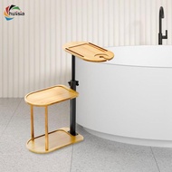 [chulisia] 360Swivel Couch Side Table Bathroom Storage Tray Waterproof Retractable Rust Resistant Wo